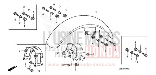 KOTFLUEGEL, VORNE VT750C2SA de 2010